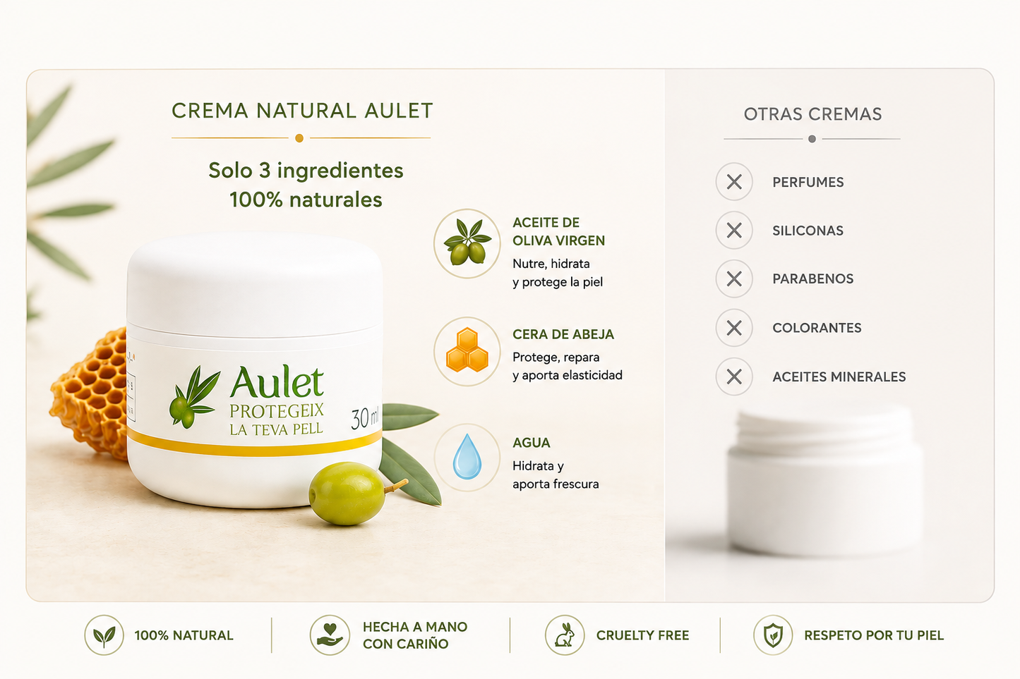 Crema natural Aulet 30 ml